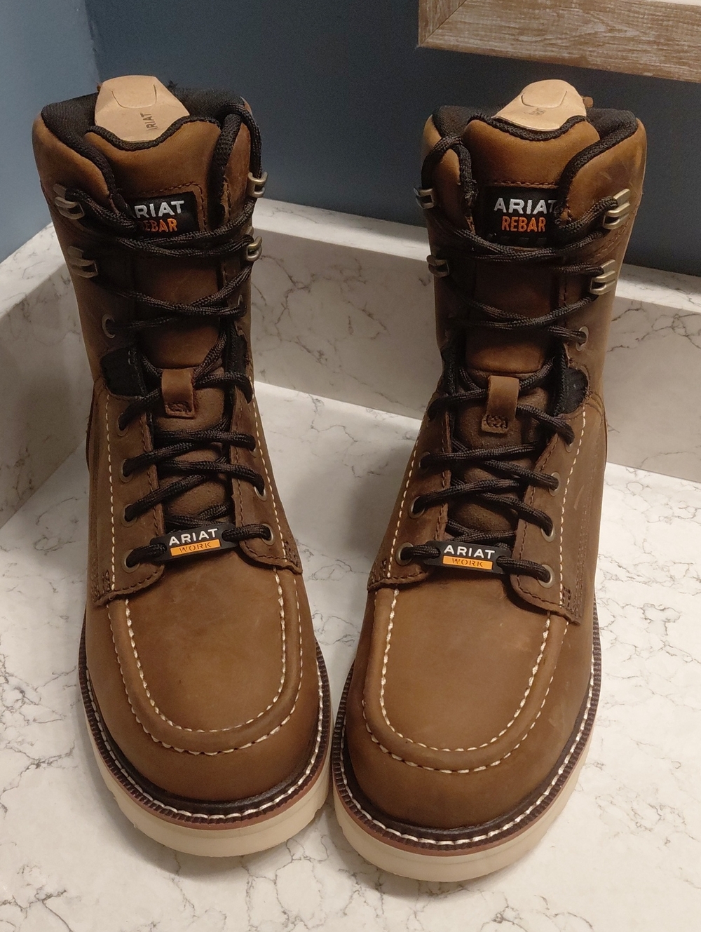 NWT ARIAT Men's Electrical Hazard EH WORK Boots Size 6 Brown Rebar